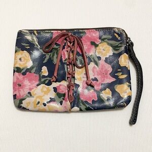 Patricia Nash Cassini Secret Garden Floral Leather Wristlet